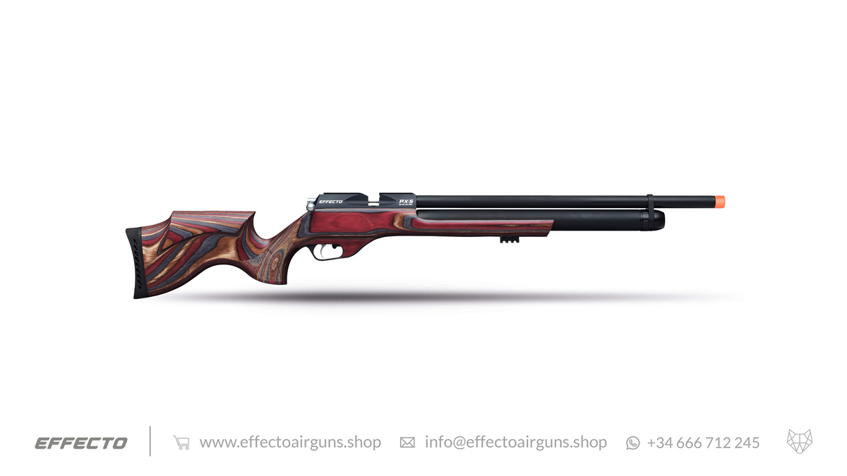 Airgun PX-5 Standard in laminated red side view