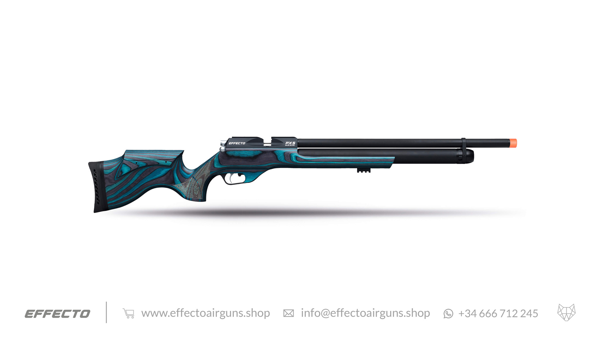 Airgun PX-5 in laminated blue side view 
