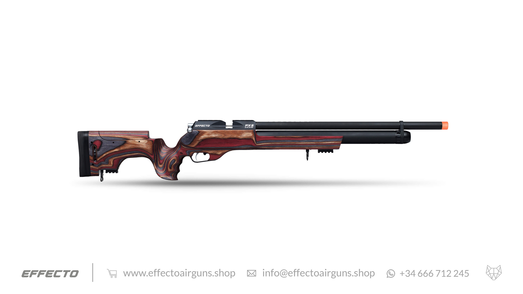 Airgun PX-5 Sport in laminated red side view