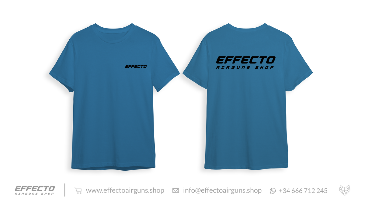 Effecto blue t-shirt with logo back and front